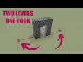 Two Levers for One Door - Minecraft Redstone Tutorial