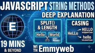 Learn JavaScript String methods Deep learn in 19min