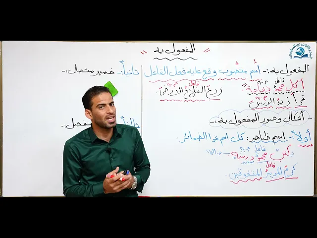 مادة اللغة العربية للصف الاول متوسط : المفعول به