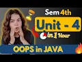Unit 4 OOPS in Java Semester Exams One Shot