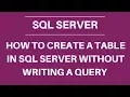 How to create a table and set a Primary key in SQL server - graphically