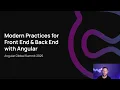 Modern Practices for Front End Back End with Angular