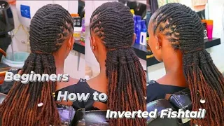 How to Style Single Inverted Fishtail Braid with a Chunky Finish Look on Long Dreads