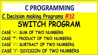 Arithmetic operations using operator as case value in c switch Decision making programs