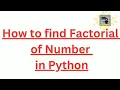 Program To Find Factorial of Number
