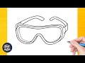 How to draw Safety Goggles - Safety Goggles Drawing Ideas