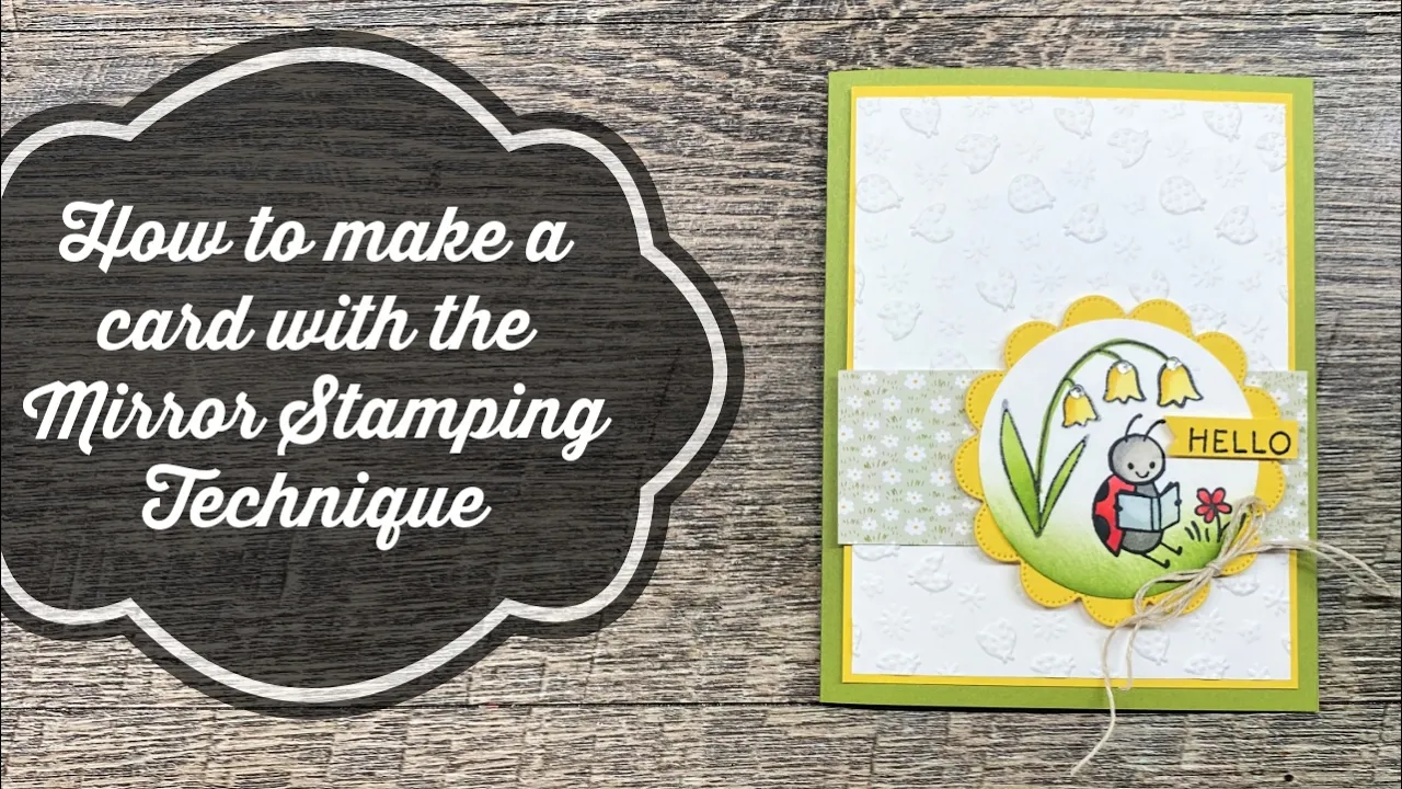 Stampin Up's Sweet Bugs meets the Mirror Stamping Technique in this fun and easy card!