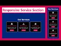 How to Create Responsive Services Section Using CSS Flexbox Service section in HTML and CSS