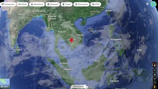 Where on the map is the capital of Cambodia - Phnom Penh