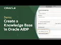 How to Create a Knowledge Base for AI Agents in Oracle AI Data Platform