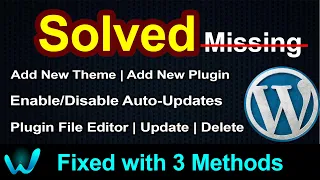 SOLVED No Add New Button in WordPress Website with 3 Methods Fixed Missing Problem