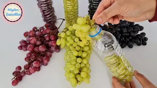 👉Üzümleri Bu yöntemle kışın bile aylarca taze gibi tutuyorum✅️ sadece pet şişe basit ve hızlı.
