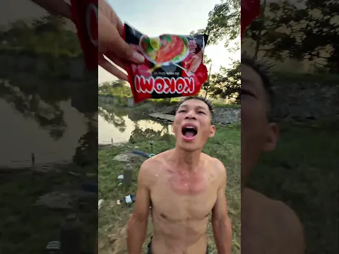 Eating Funny Shrimp Noodles