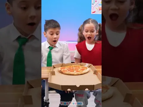 Bagi Pizza dengan Pas 🍕 Semua Kebagian! 😋✨ #kids