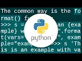 How do I create a multiline Python string with inline variables