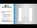 Kenmore Washer Error Codes