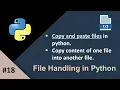 Copy Content Of One File Into Another File Using Python Python File Handling Tutorial For Beginners