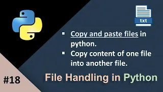 Copy Content Of One File Into Another File Using Python Python File Handling Tutorial For Beginners