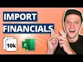 How To Import Company Financials Into Excel