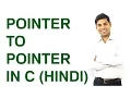 Pointer to Pointer in C HINDI