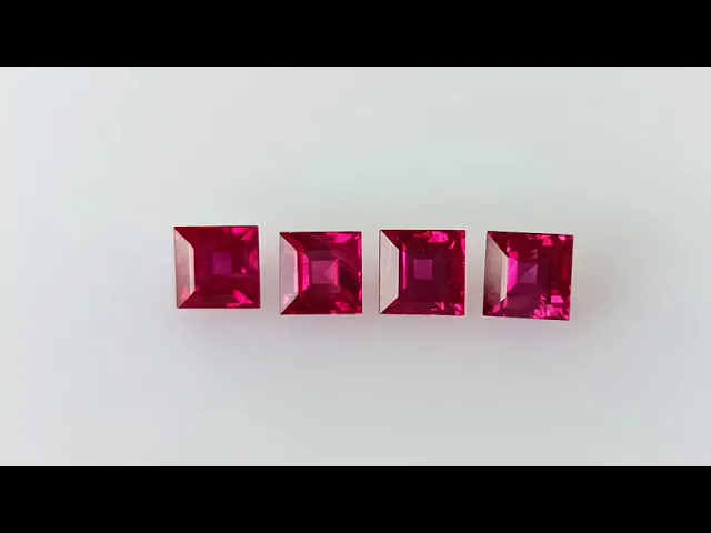 Square Vivid Red Ruby