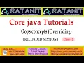 Core java Tutorials Oops concepts overloading and over riding by Mr Ratan class-02