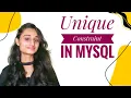 Unique Constraints in MySQL MySQL Tutorial Series Code With Neha