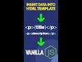 Inject data into HTML template Node JS Tutorial