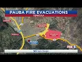 Evacuations ordered due to fire burning near Temecula