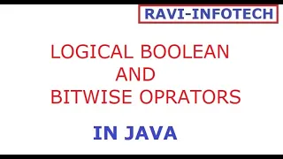 Java 11 Tutorials Logical Boolean and Bitwise Operator