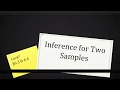 Lesson 9 Inference for Two Samples Full Lecture