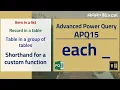 APQ15 How each - work Advanced Power Query