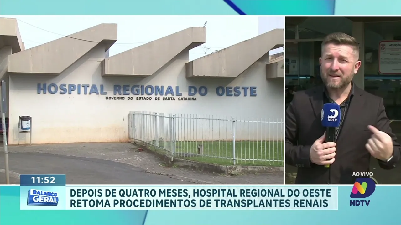 Hospital Regional do Oeste retoma transplantes renais após quatro meses