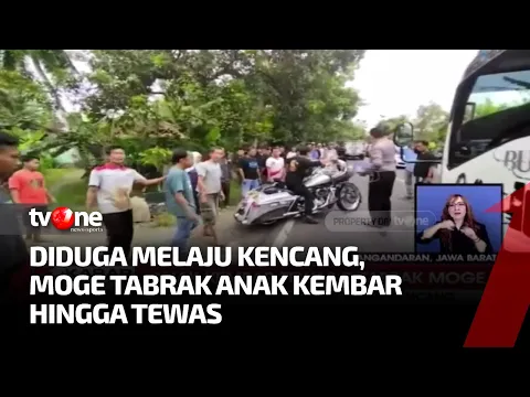 Hendak menyeberang Jalan, Anak Kembar Tertabrak Rombongan Moge