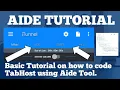 TabHost - Learn How to Code Using Aide Tool App