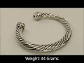 Authentic David Yurman Cable Classic Bracelet Pave Diamonds 7mm
