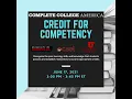 CCA Live Credit for Competency