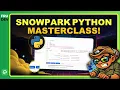 Snowpark for Python Ultimate Master Class Complete Demo and Insights