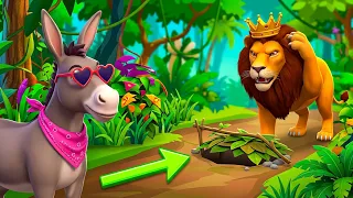 घमंडी शेर और चालाक गधे | Ghamandi Sher Aur Chalak Gadhe Ki Kahani | Hindi Moral Story | Animal Story