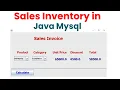 Sales Inventory in Java Mysql