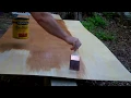 Staining Sheets of Luan Plywood