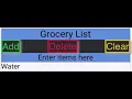 Python grocery list