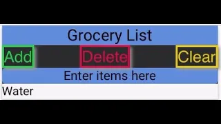 Python grocery list