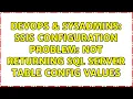 DevOps SysAdmins SSIS Configuration problem not returning SQL Server Table config values