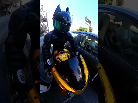Bat Rider most scariest in the world🦇(ROFL)🤣 #bikertok #bikerlife #motovlog #reaction #prank #fun