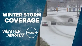 WCNC Charlotte winter storm team coverage Heavy snow across Charlotte area