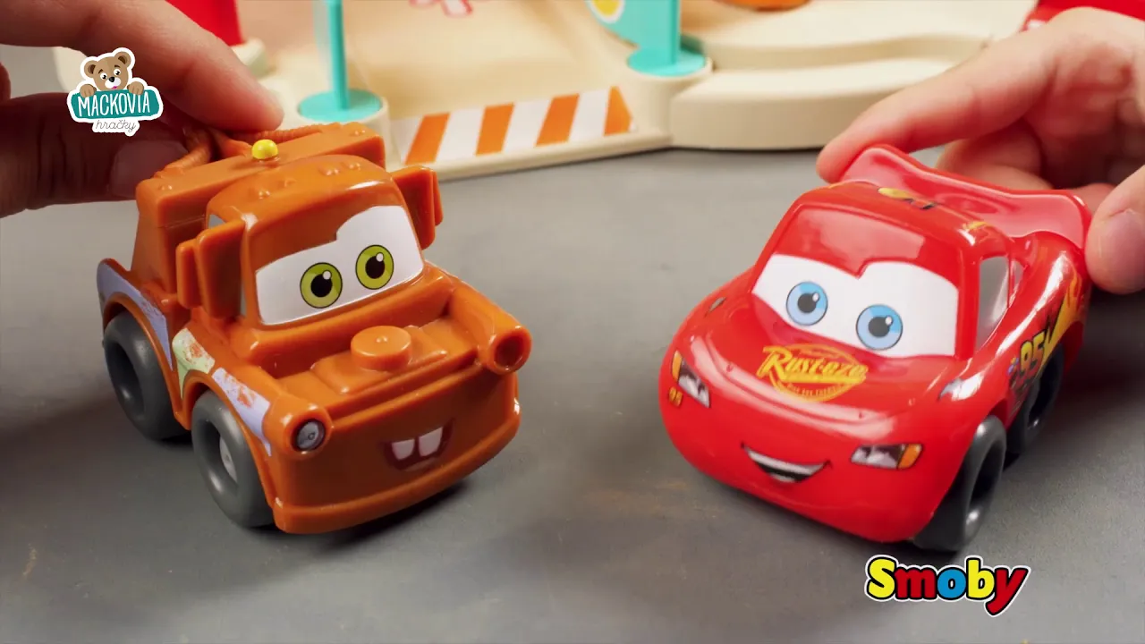 Garáže - Garáž dvojposchodová s autíčkom Vroom Planet Cars Smoby - 4