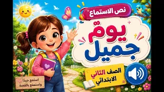 شرح نص الاستماع  يوم  جميل    الصف الثاني الابتدائي  لغة عربية   كتاب الأضواء   الترم الأول دندنها