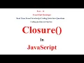 Closure function in JavaScript JavaScript Interview Questions and Answers Closure coding quest