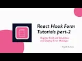 react hook form tutorials-2 Register field and validation error message